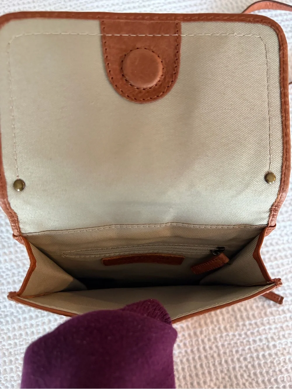 American Leather Co. Brandy Brown Leather Crossbody Bag